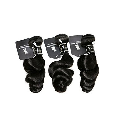 RISSING 8A Brazilian Virgin Hair Loose Wave 3 Bundles of Brazilian Hair 8 10 12 Inch Loose Wave Hair Bundles 100% Unprocessed Remy Human Hair Bundles