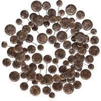 Stratton Home Decor Bronze Cluster Metal Wall Art, Black