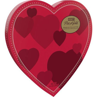 Hershey's Heart Shaped Pot of Gold Assorted Milk and Dark Chocolate Premium Collection
