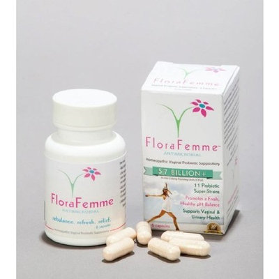 FloraFemme - Vaginal Probiotic Suppository - Clinical Strength, balances Yeast & Bacteria for Feminine Freshness! Helps Restore Vaginal Flora after Antibiotics + Supports BV and Candida Prevention