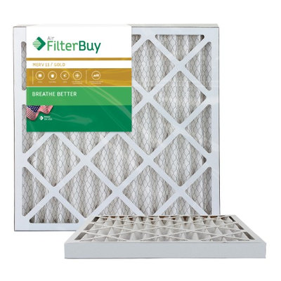 AFB Gold MERV 11 24x25x2 Pleated AC Furnace Air Filter. Filters. 100% produced in the USA. (Pack of 2)