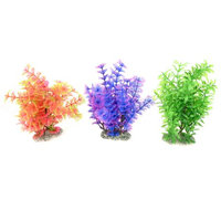 3 Pcs Ceramic Base Colorful Water Plant Tree Decor 8.7