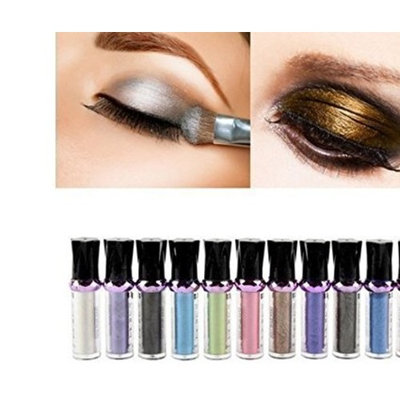 Ferbixo New 10 Roller Colors Eyeshadow Glitter Pigment Bright Eye Shadow Cosmetic Ultra Brilliant Eyeshadow