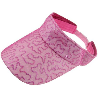Top Openning Design Adjustable Sun Visor Cap Hat Fuchsia for Lady