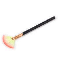 RNTOP 1PCS Pink Fan Brush Portable Slim Professional Makeup Brush