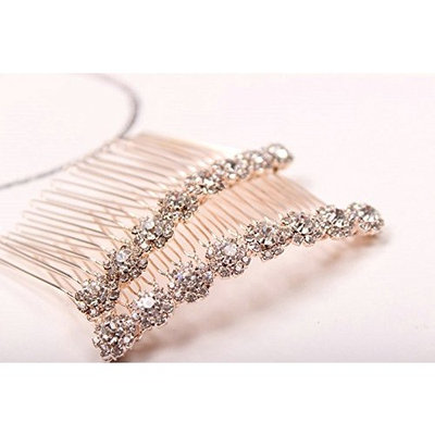Letshopping High-grade Alloy Diamond Tiara Comb Hair Accessories Hair Fork(2pc)