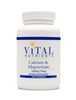 Vital Nutrient's Vital Nutrients - Calcium and Magnesium 225mg/75mg - 100 Capsules