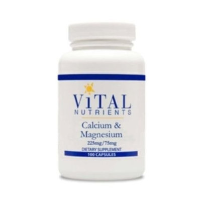 Vital Nutrient's Vital Nutrients - Calcium and Magnesium 225mg/75mg - 100 Capsules