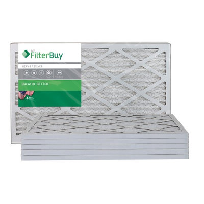 AFB Silver MERV 8 17x20x1 Pleated AC Furnace Air Filter. Filters. 100% produced in the USA. (Pack of 6)