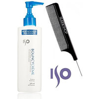 ISO Bouncy Creme CURL TEXTURIZER Curling Cream (with Sleek Steel Pin Tail Comb)