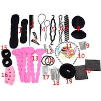 Auntwhale Magic Hair Styling Hair Design Styling Maker Set For Daily Accessory Hairpin Rubber Accessories Bun Donut