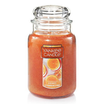 Yankee Candle Honey Clementine 22-oz. Candle Jar, Med Orange