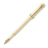 Parker Duofold Fountain Pen White Ivory Gold Trim - Medium