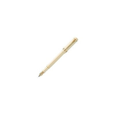 Parker Duofold Fountain Pen White Ivory Gold Trim - Medium