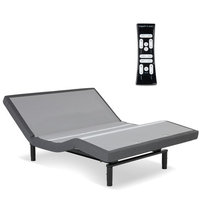 S-Cape 2.0 Adjustable Bed Base with Wallhugger Technology and Full Body Massage, Charcoal Gray Finish, Queen