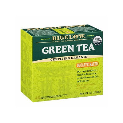Bigelow Tea Organic Green Tea Decaffeinated 40 Tea Bags