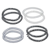 Phone Cord Hair Tie Set, Women's, Black