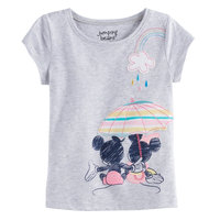 Disney/jumping Beans Disney's Mickey Mouse & Minnie Mouse Toddler Girl Umbrella Graphic Tee by Jumping Beans®, Size: 5T, Light Grey