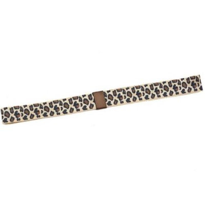 Reflectionz Girls Tan Brown Leopard Print Narrow Headband