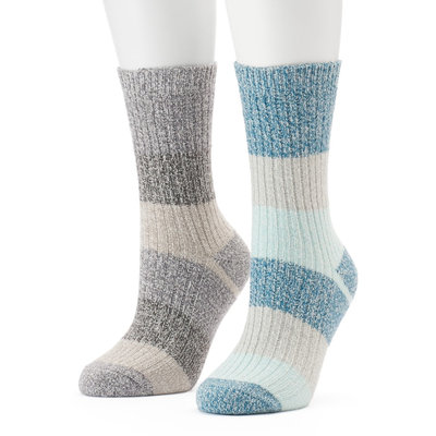 Women's Columbia 2-pk. Striped Crew Socks, Size: 9-11, Multicolor
