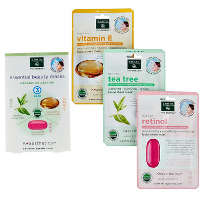 Earth Therapeutics 3-pk. Retinol, Tea Tree and Vitamin E Face Masks Set, Multicolor