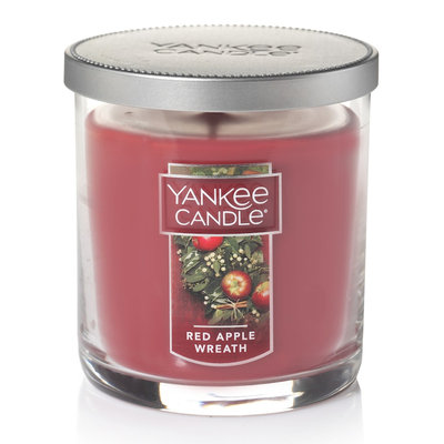 Yankee Candle Red Apple Wreath 7-oz. Candle Jar, Dark Red