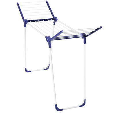 Household Essentials® Pegasus Compact Foldable Clothes Drying Rack in White/Blue