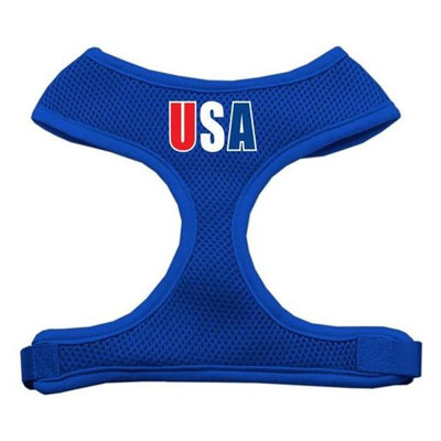 Mirage Pet Products USA Star Screen Print Soft Mesh Dog Harnesses, Medium, Blue