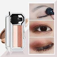 Eyeshadow Palette,Lavany Eye Shadow Powder Palette in Shimmer Two-color Colors Optional With Sponge Eyeshadow Stamp ,Eyeshadow Makeup tools