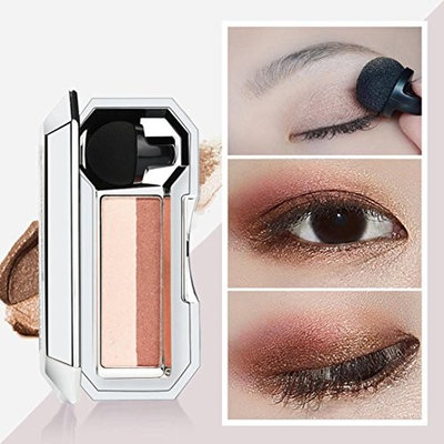 Eyeshadow Palette,Lavany Eye Shadow Powder Palette in Shimmer Two-color Colors Optional With Sponge Eyeshadow Stamp ,Eyeshadow Makeup tools