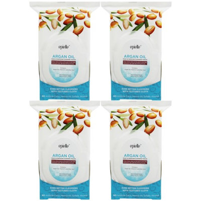 Epielle Argan Oil Make-Up Remover Cleansing Tissues, 60ct (4 pack)