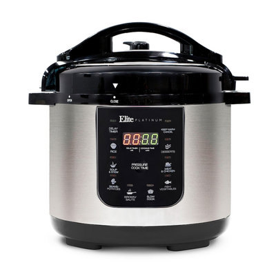 Elite Platinum 6-qt. Electric Pressure Cooker, Black