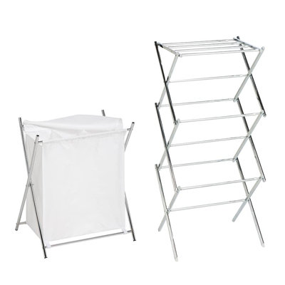 Honey-Can-Do® Drying Rack and 3-Compartment Hamper Set