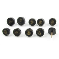 Supertap 10 Pcs 14mm Dia Round Black Plastic Shoes High Heel Tips Taps