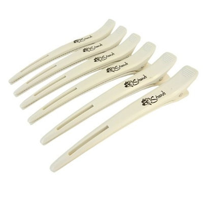 Strands Color Strands Duck Bill Hair Clips White (Pack of 10 X 6pcs)