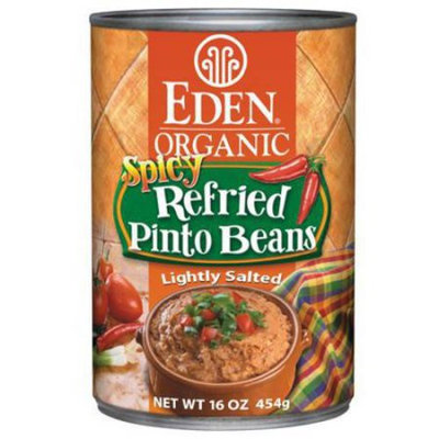 Eden Organic Eden Spicy Refried Pinto Beans, Organic, 16 Ounce (Pack of 6)