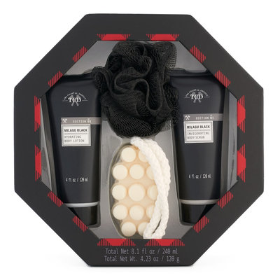 Tri Coastal Design Tri-Coastal Design Men's Milgau Black 4-pc. Bath Set, Multi