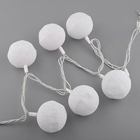 Aladin Romantic White Tone Creative Cotton Ball String Light Beautiful Lights Are Perfect For Decoration Make Anything They Wrapped Around Look Fantastic