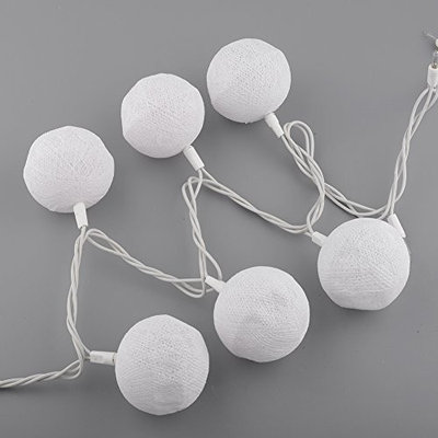 Aladin Romantic White Tone Creative Cotton Ball String Light Beautiful Lights Are Perfect For Decoration Make Anything They Wrapped Around Look Fantastic