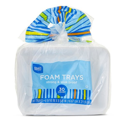 Smart Sense Foam Trays - 30 Count