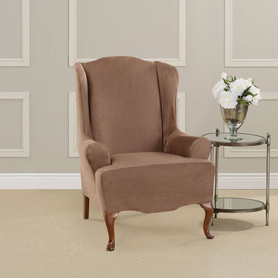 Sure Fit, Inc. Ultimate Heavyweight Stretch Faux Suede Wing Chair Slipcover