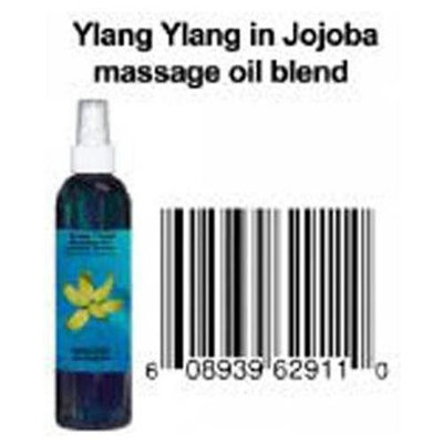8 Oz 100% Natural Ylang Ylang in Jojoba Massage Oil Blend
