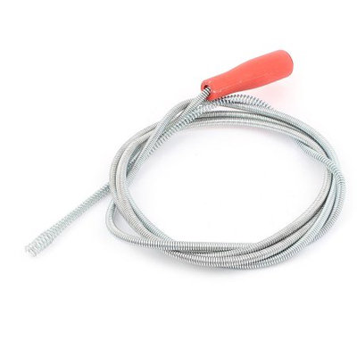Metal Spring Conduit Plastic Handle Toilet Sewer Dredge Closet Auger Tool 5M