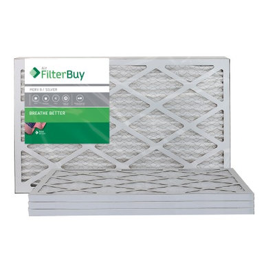 AFB Silver MERV 8 12x26x1 Pleated AC Furnace Air Filter. Filters. 100% produced in the USA. (Pack of 4)