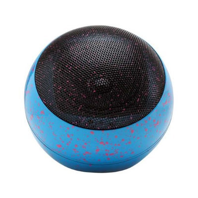 Accessory Power GG-BLUESYNC-OR3SB Blue GOgroove BlueSYNC OR3 Stylish Bluetooth Portable Wireless Urban Paint Splatter Speaker
