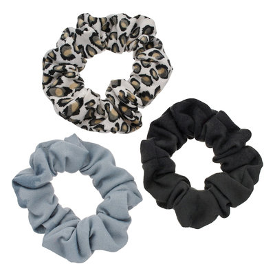 Mudd® Leopard Scrunchie Hair Tie Set, Women's, Multicolor