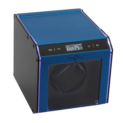 Adfa, Inc. Diplomat Illuminum LED-Lit Aluminum Expandable Single Automatic Watch Winder with Timer Control and Touch Sensor Display