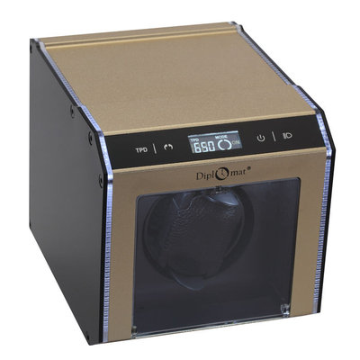 Adfa, Inc. Diplomat Illuminum LED-Lit Aluminum Expandable Single Automatic Watch Winder with Timer Control and Touch Sensor Display