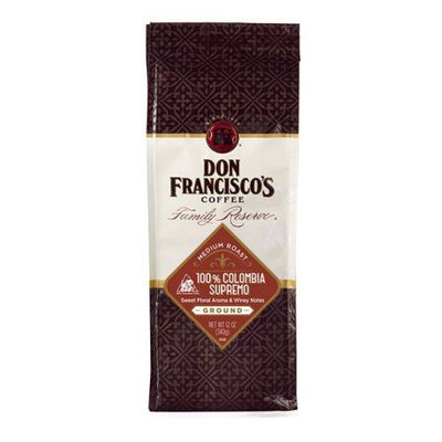 F. Gavi A & Sons, Inc. Don Francisco's 100% Colombia, Medium Roast, Ground Coffee, 12 oz. (Pack of 6)