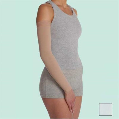 Juzo 2002CGLSB06 I Soft Circular Knit Arm Sleeve 30-40 mmHg Long with Silicone Border - White